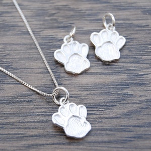 Sterling Silver Puppy Paw Charm Pendant DB1C