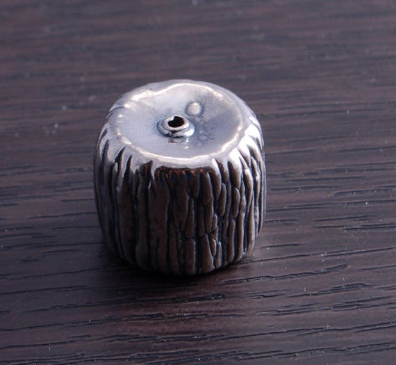 sold individually Sterling Silver Artistic Bead Swirl design 14mm DB4H