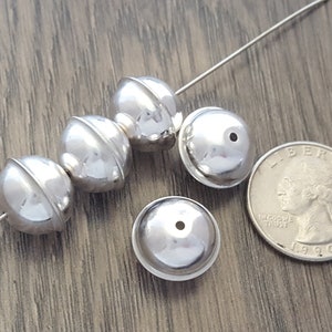 Sterling Silver Bench Made Beads 14mm (Sold Individually) DB5B