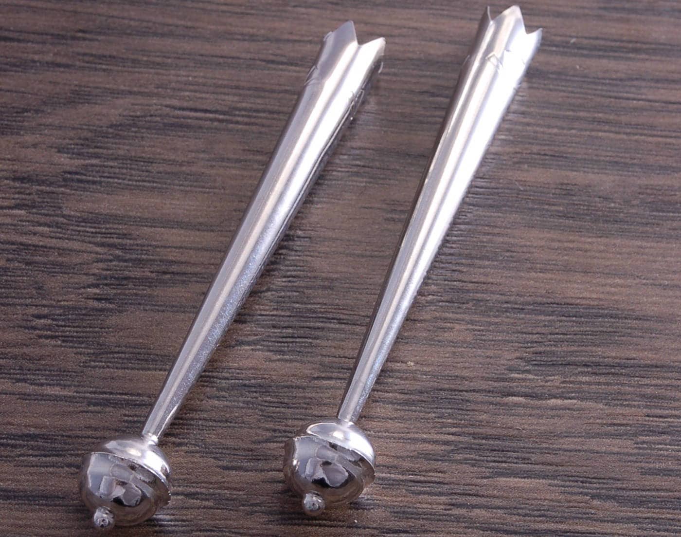 Bolo Tips Sterling Silver Bolo Tie Tips With 8mm Bead DB2Z - Etsy