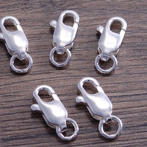 Pack of 5 Sterling Silver 11mm Lobster Claw Clasp DB2B