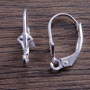 One Pair Sterling Silver Lever Back Earring Finding DB2C image 2