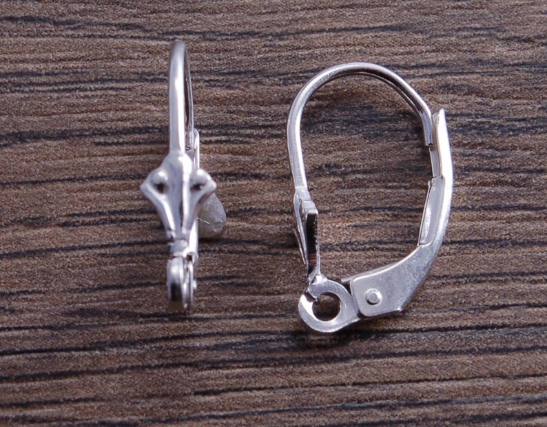 One Pair Sterling Silver Lever Back Earring Finding DB2C image 2