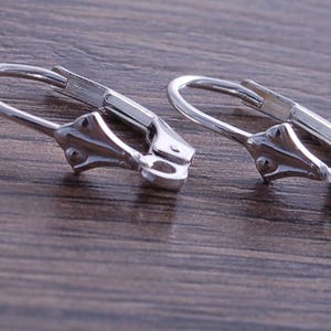 One Pair Sterling Silver Lever Back Earring Finding DB2C image 3