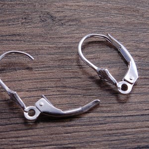 One Pair Sterling Silver Lever Back Earring Finding DB2C image 1