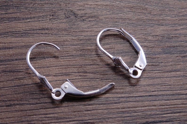 One Pair Sterling Silver Lever Back Earring Finding DB2C image 1