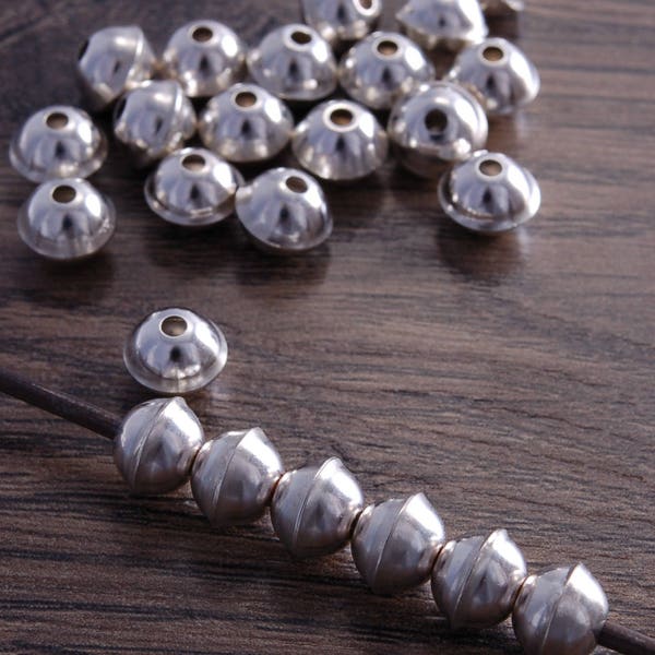 Sterling Silver Bench Made Beads 6mm (pack of 10 beads) DB2H