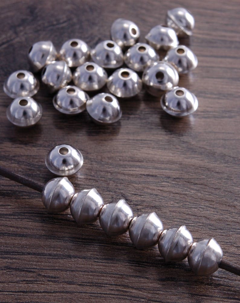 Sterling Silver Bench Made Beads 6mm Pack Of 10 Beads Db2h Etsy