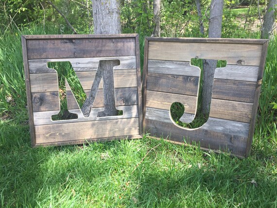Personalized Rustic Wooden Letter Sign Wooden Letter Cutout | Etsy