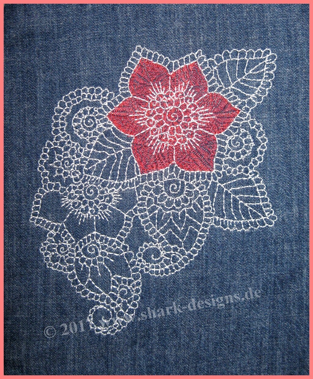 Embroidery File Zenflowerlace embroidery motif in two sizes Etsy