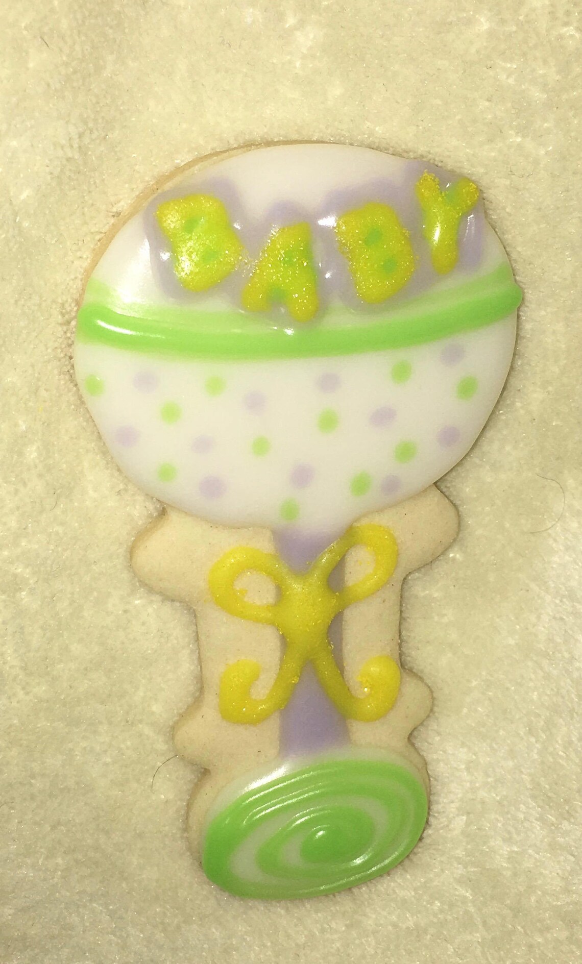 Baby Rattle Decorated Cookies Baby Shower Cookies Etsy