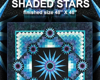 Shaded Stars - Quilt Pattern Digital File Download