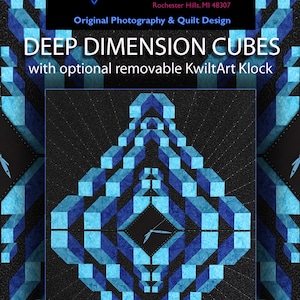 Deep Dimension Cubes Quilt Pattern Digital File Download