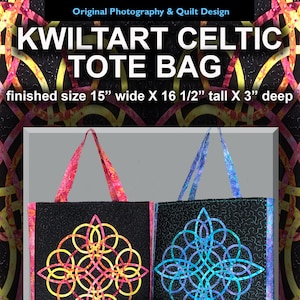 KwiltArt Celtic Tote Bag Pattern Digital File Download