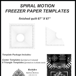 Spiral Motion Freezer Paper Template Package