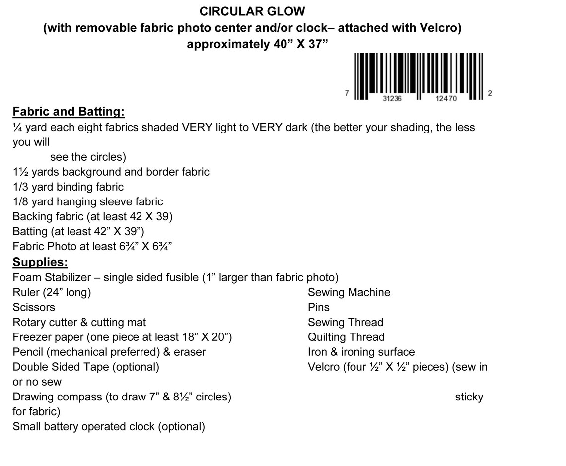Circular Glow Quilt Pattern Digital File Download - Etsy