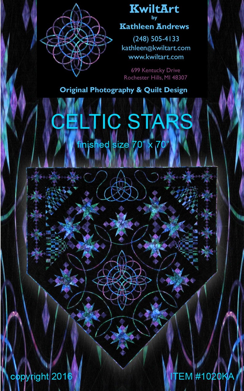 Celtic Stars Quilt Pattern Digital File Download Etsy