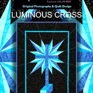 Luminous Cross Quilt Pattern Digital File Download