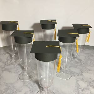 Graduation Party Decoration Champagne Toppers 12 ct image 2