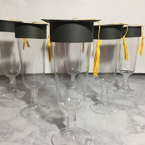 Graduation Party Decoration Champagne Toppers 12 ct image 1