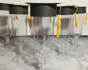 Graduation Party Decoration -Champagne Toppers 12 ct