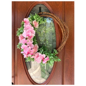 Pink Orchid Wreath