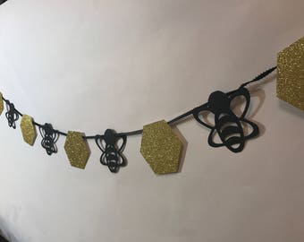Bumble Bee Happy Birthday Banner: First Birthday Party Decor - Etsy