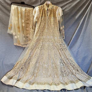 Fancy Embroidered Maxi Dress Pakistani Indian Wedding Party Wear