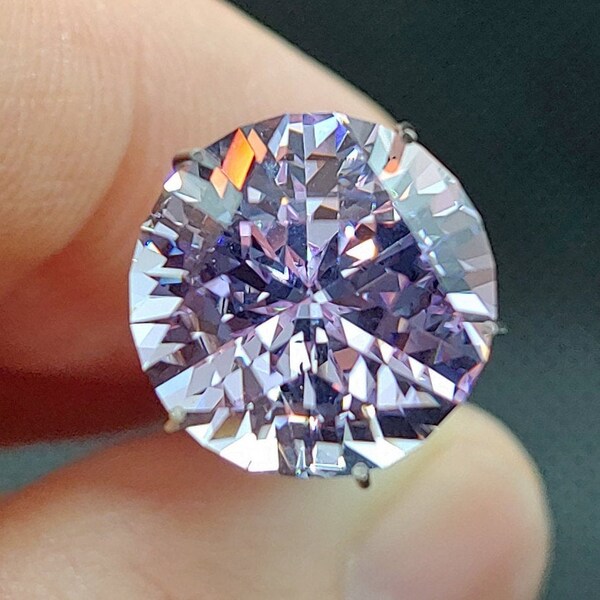 8.35ct 11.2mm Color Changing Yttrium Aluminio Garnet YAG Loose Gemstone Pink to Clear to Yellow Man Made