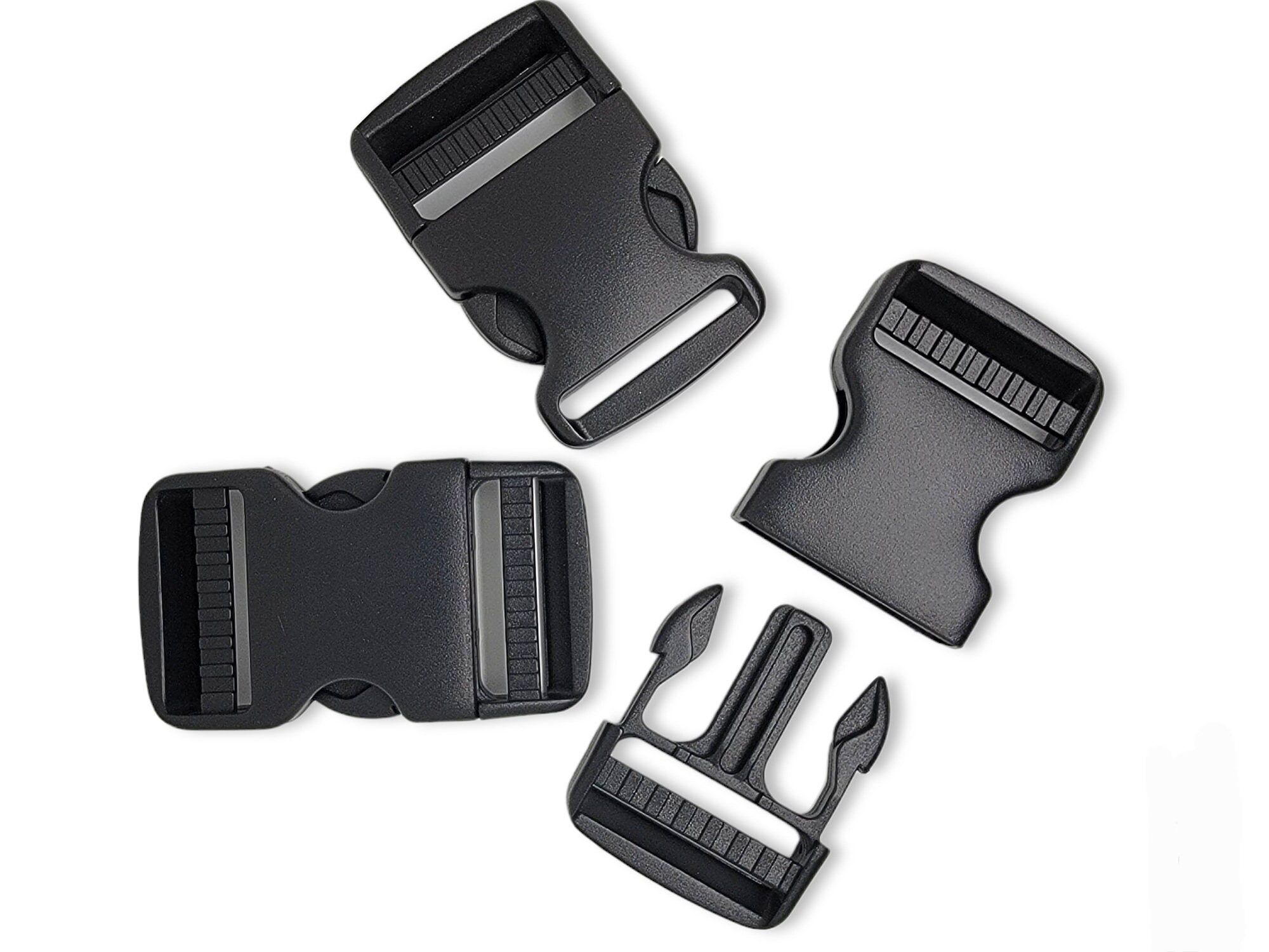 10pcs 1/2(12.5mm) Side Release Buckles Plastic Black Quick Adjustable  Buckle For Backpack Strap DIY Pets Collar Accessory