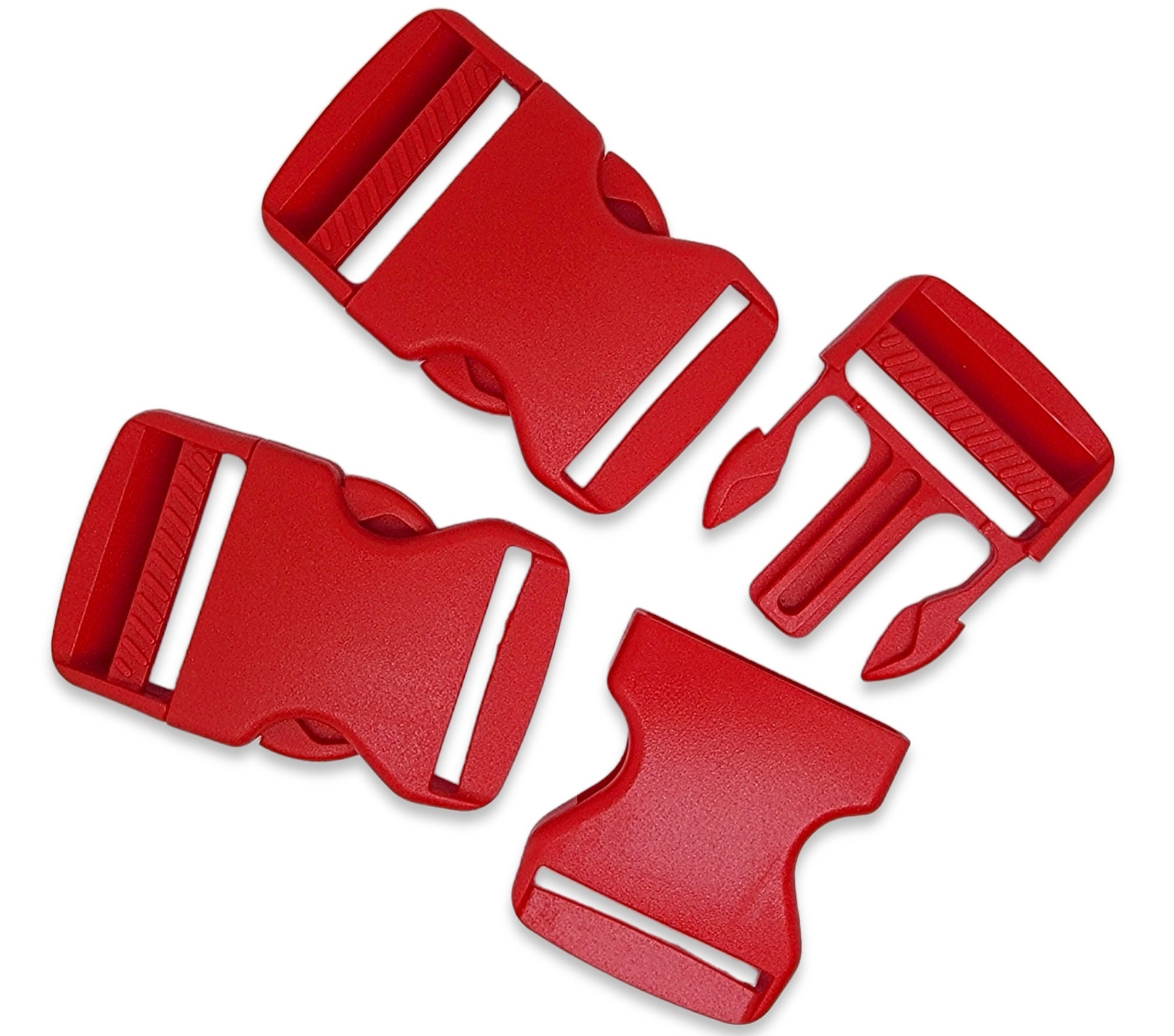 1.5-inch Wide Red Plastic Side-release Buckle Buckle Fastener for