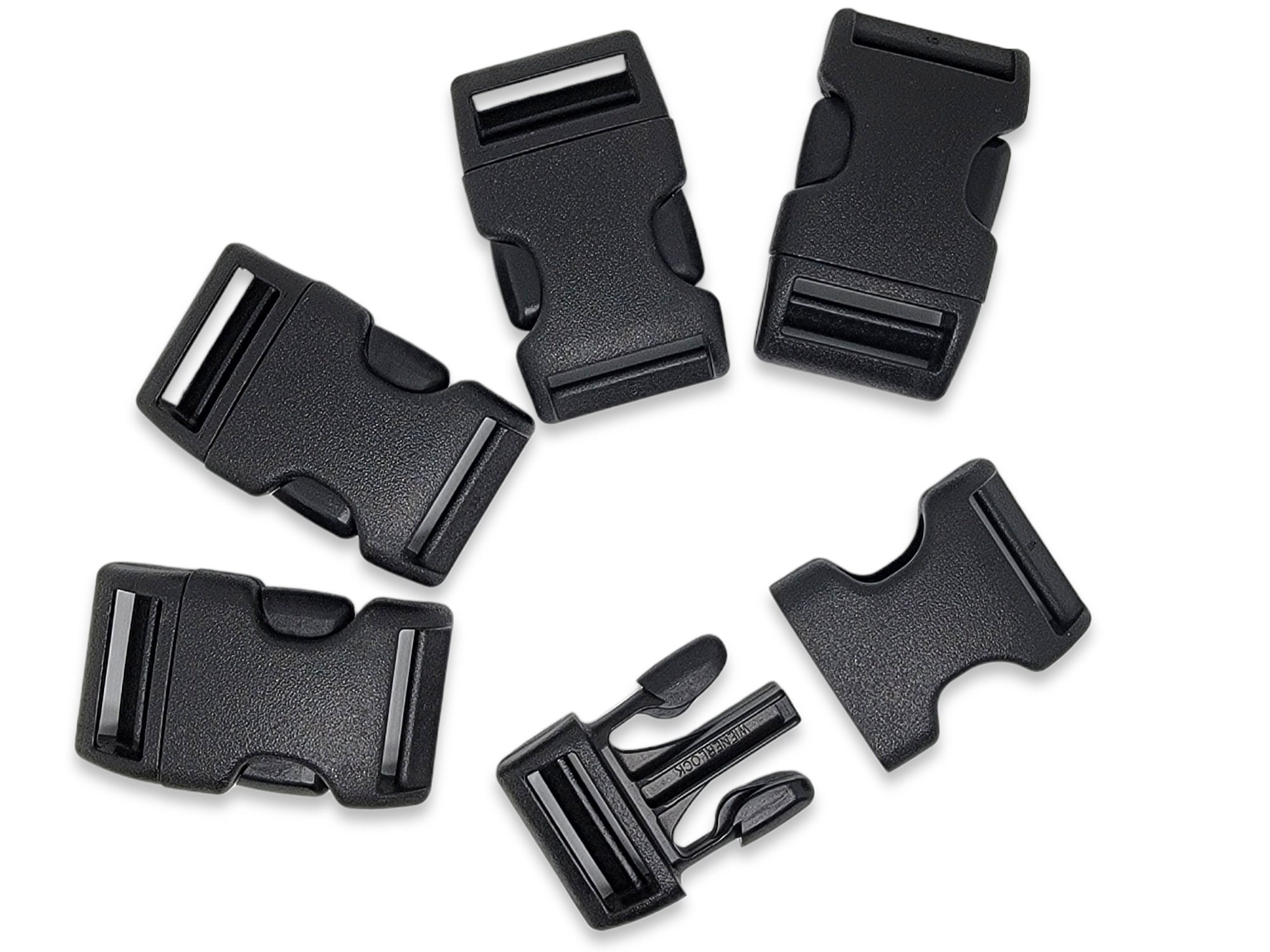 4 BUCKLES 1 1/2 or 2 Flat or Chamber SIDE RELEASE Buckle, 38mm or 51mm 