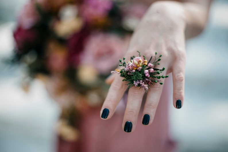 Pink yellow ivory flower bouquet Boho floral wedding greenery bunch for bride Wild bridal bohemian with preserved eucalyptus ZARQA