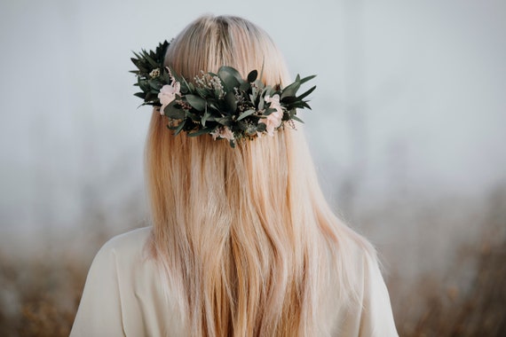 EUCALYPTUS 3/4 Wreath | Preserved Eucalyptus Minimalist of 