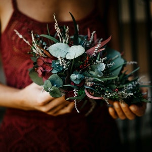 EUCALYPTUS half wreath | Greenery minimalist preserved eucalyptus half wreath / floral crown for a bride / wedding floral boho comb