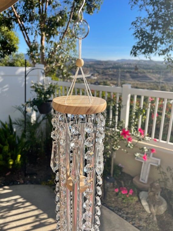 Attrape-soleil carillons éoliens en cristal, pendentif papillon
