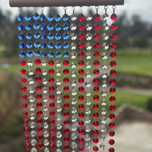 Crystal American Flag Suncatcher: Patriotic Veteran Gift