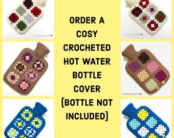 Crocheted Hot Water Bottle Cover (bottle not included)