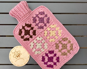 Crocheted Hot Water Bottle Cover