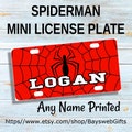 SPIDERMAN Mini License Plate Personalized Custom Bike Tag Wagons Tricycles Scooters ATV's 4 Wheelers Motorcycles Bike Accessories