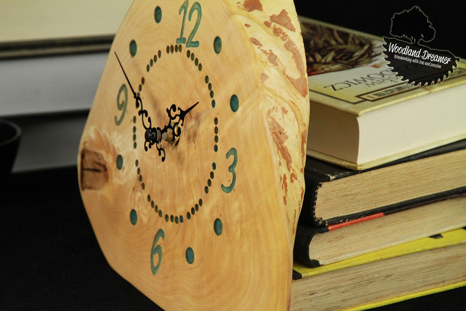 Unique Table Clock Wood Clock Epoxy Clock Custom Clock Etsy