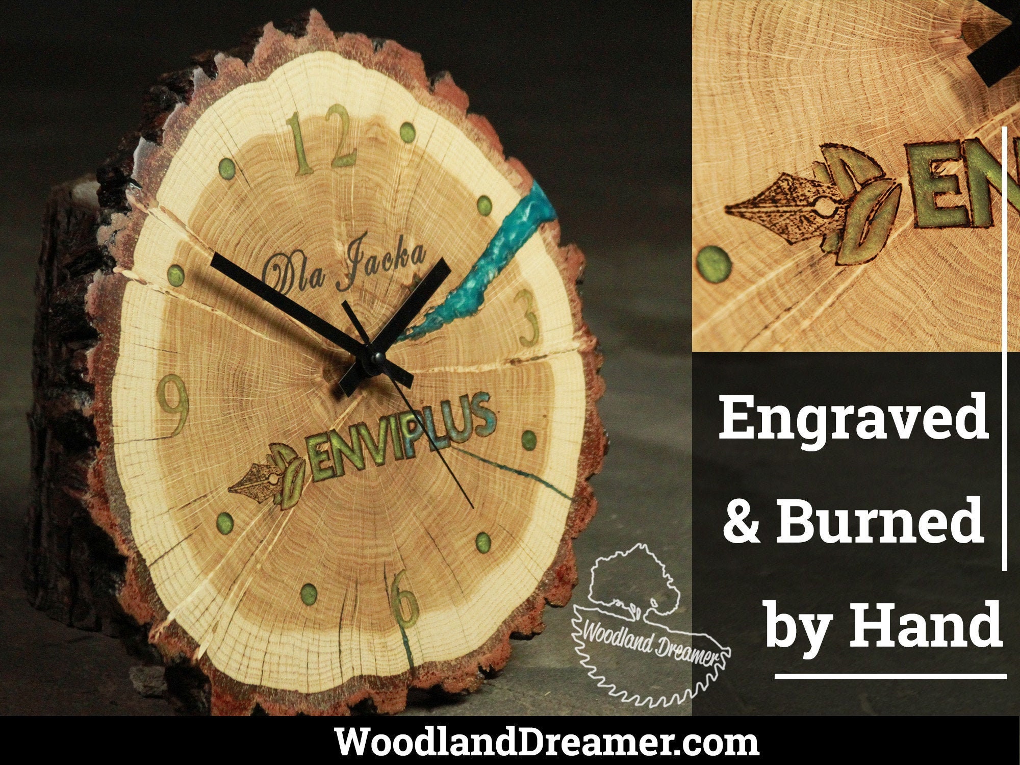 Personalized Wooden Clock Custom Wood Clock 30 cm 12 in Etsy