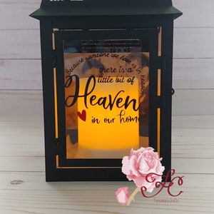 Personalized Memorial Lantern: Remembrance Keepsake with LED Candle
