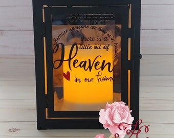 Personalized Memorial Lantern: Remembrance Keepsake with LED Candle
