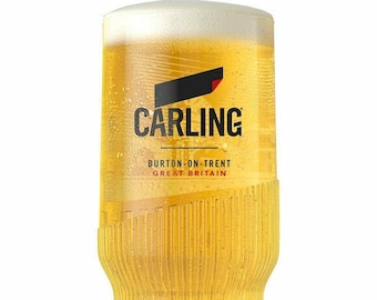 Personalised Half Pint Carling New Design Glass Engraved