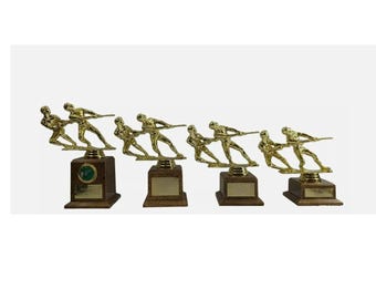 Engraved Gold Tug Of War Trophy Award In 4 Sizes Personalised