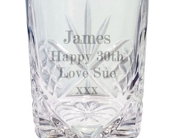 Personalised 11oz Crystal Whisky Glass Engraved