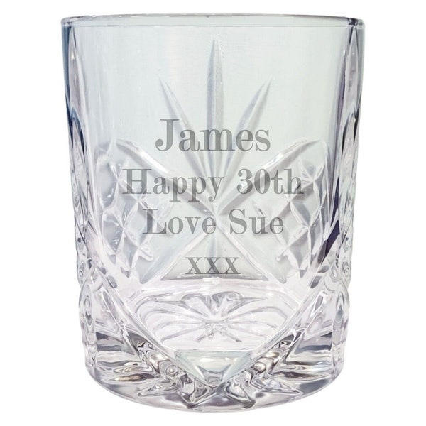 Personalised 11oz Crystal Whisky Glass Engraved