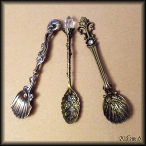 Cucharas de té diminutas / Cucharas de hadas / Cucharas de té en miniatura / Pequeños accesorios de cocina