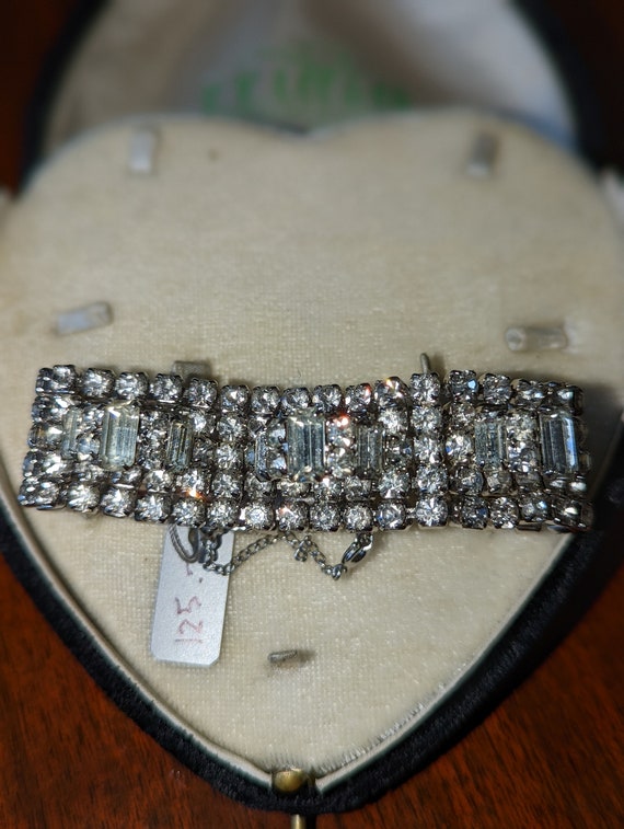 Stunning Mid Century Rhinestone Bracelet - image 2